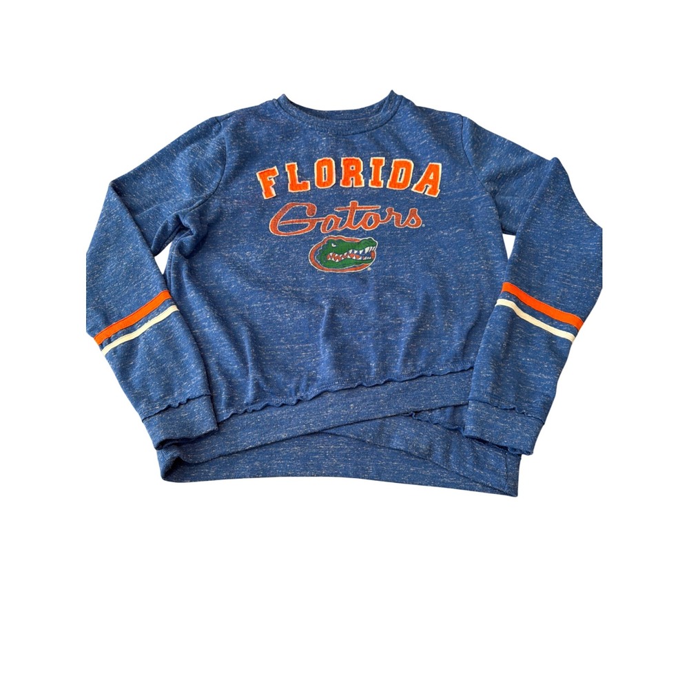 Colosseum Florida Gators Blue Marl Sweatshirt Wrap Hem Small NCAA Fan Gear